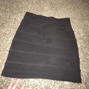 Black high waisted bodycon skirt